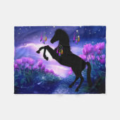 Horse Dreamcatcher Fleecedecke (Vorderseite (Horizontal))