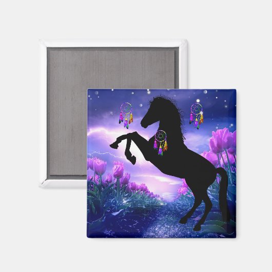 Horse Dreamcatcher Magnet (Vorderseite/Rückseite)