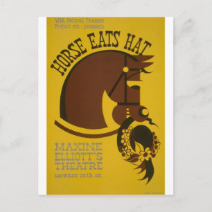 Horse Eats Hat - Edwin Denby - WPA Bundesstaatlich Postkarte