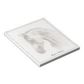 Horse Equestrian Lusitano Elegant Custom Name Notizblock (angewinkelt)