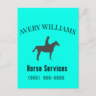 Horse Equine Business Stationary Postcard Postkarte
