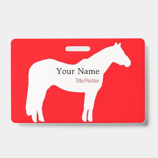 Horse Event Name Badge Ausweis (Vorderseite)