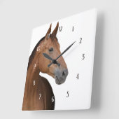 Horse face quadratische wanduhr (Winkel)