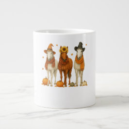 Horse Fall | Western Autumn Horse with Leaves | Eq Jumbo-Tasse