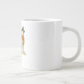 Horse Fall | Western Autumn Horse with Leaves | Eq Jumbo-Tasse (Rechts)