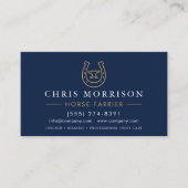 Horse Farrier Horseshoe QR Code Visitenkarte (Vorderseite)