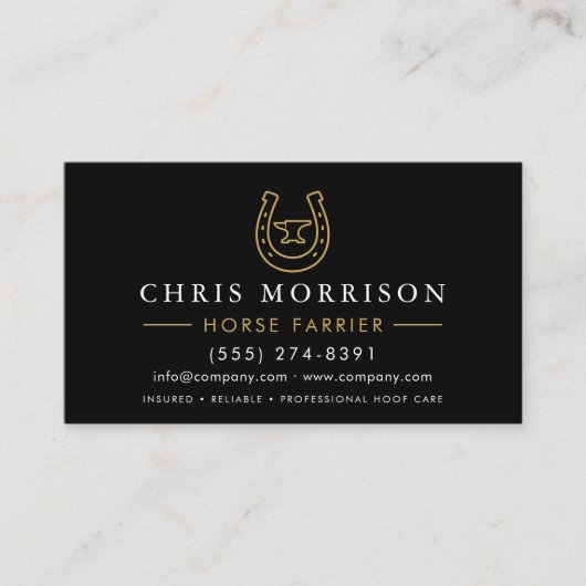 Horse Farrier Visitenkarte (Vorderseite)