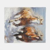 Horse Fleecedecke (Vorderseite (Horizontal))