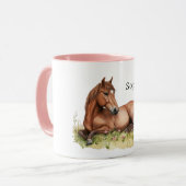 Horse Flowers in Grass Tasse (Vorderseite Links)