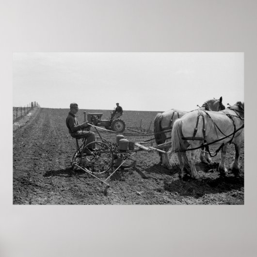 Horse-Gezeichnet Maisplanter, 1940 Poster (Vorne)