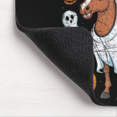 Horse Ghost Costume Funny Equestrian Horses Lover  Mousepad (Ecke)