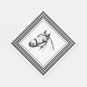 Horse Gingham Serviette (Ecke)