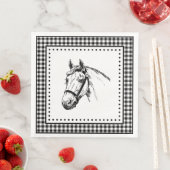 Horse Gingham Serviette (Beispiel)