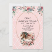 Horse Girl Birthday Einladung (Vorderseite)