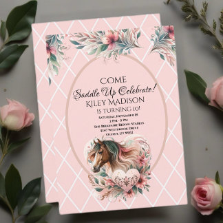 Horse Girl Birthday Einladung