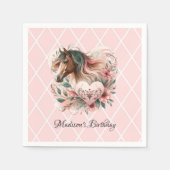 Horse Girl Birthday Serviette (Vorderseite)