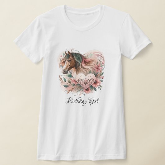 Horse Girl Birthday T-Shirt (Ablage )