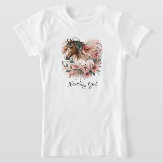 Horse Girl Birthday T-Shirt (Ablage )