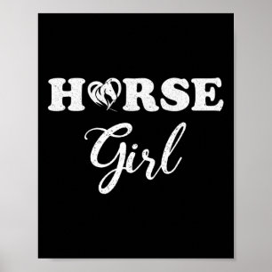 Horse Girl Equestrian Horse Riding Lover Horseback Poster