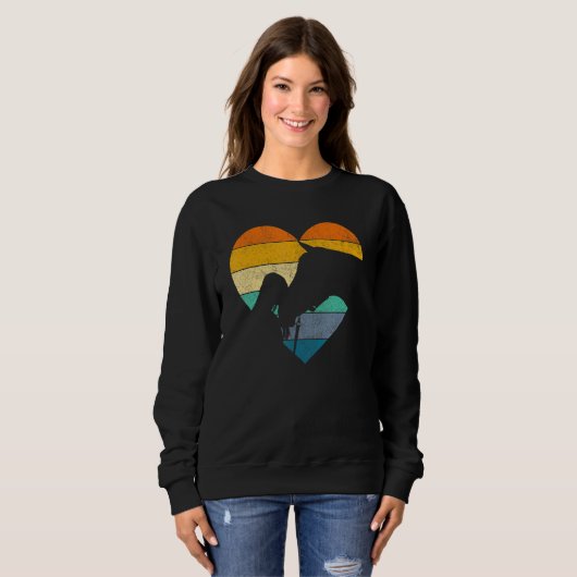 Horse Girl Heart I Love Horses Equestrian Horsebac Sweatshirt (Vorne ganz)