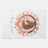 Horse Girl Valentine Geschirrtuch (Horizontal)