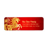 Horse Gold Foil Red Chinese Lunar New Year 2026 (Vorne)