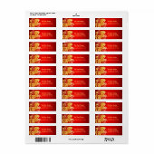 Horse Gold Foil Red Chinese Lunar New Year 2026 (Vorne)