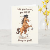 Horse Graduation Karte (Gelbe Blume)