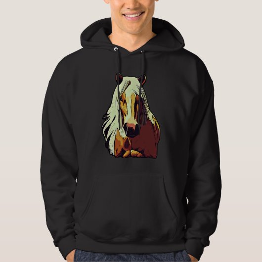 Horse graphic animal motif riding a with print hor hoodie (Vorderseite)