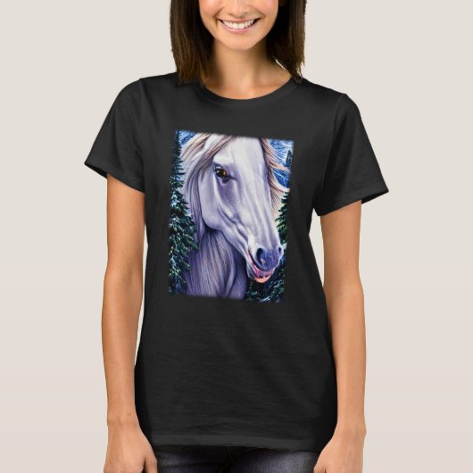 Horse graphic animal motif riding a with print hor T-Shirt (Vorderseite)