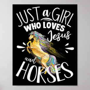 Horse Graphics Women Girls Horseback Reitpferd L Poster