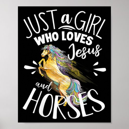 Horse Graphics Women Girls Horseback Reitpferd L Poster (Vorne)