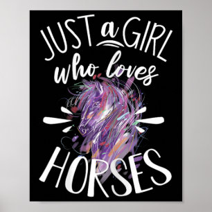 Horse Graphics Women Girls Horseback Reitpferd L Poster