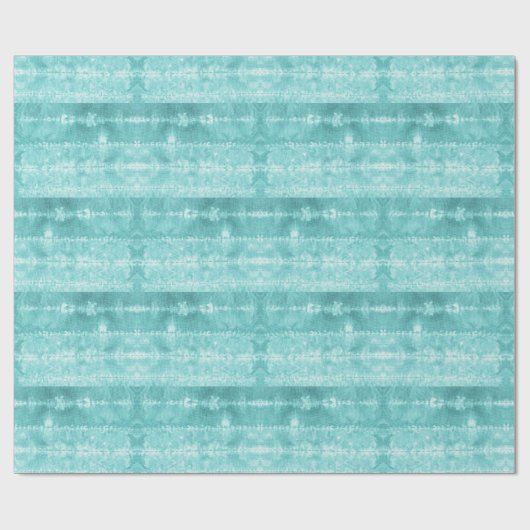 Horse Hair Tile Stripe Teal Geschenkpapier (Flach)