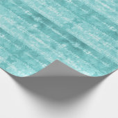 Horse Hair Tile Stripe Teal Geschenkpapier (Ecke)