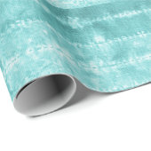 Horse Hair Tile Stripe Teal Geschenkpapier (Rolleneckpunkt)