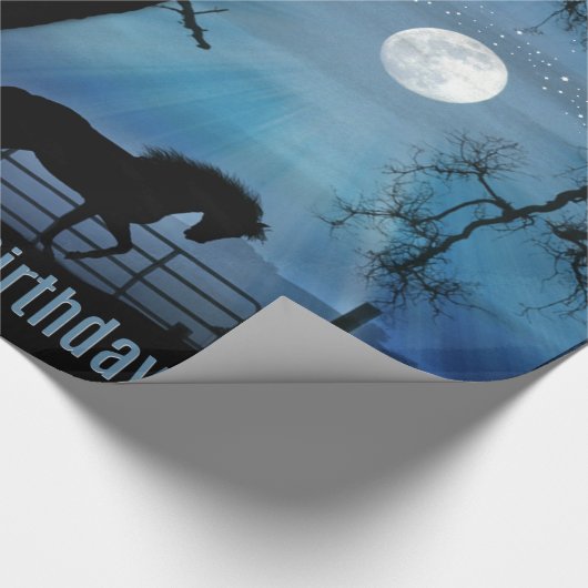 Horse Happy Birthday Wrapping Paper Geschenkpapier (Ecke)