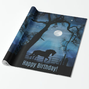Horse Happy Birthday Wrapping Paper Geschenkpapier