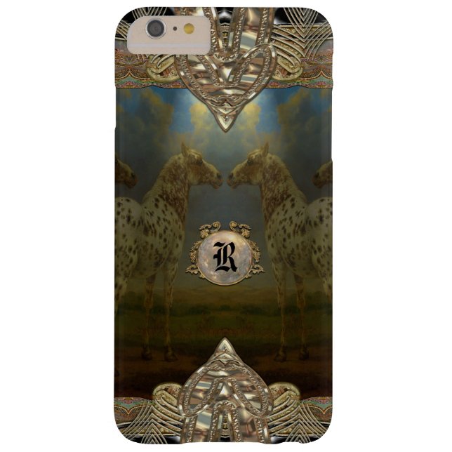 Horse Happy Monogram Plus Case-Mate iPhone Hülle (Rückseite)