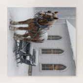 Horse Harnessed to a Sleigh By a Church Puzzle (Horizontal)