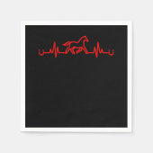 Horse Heartbeat Horseshoe Stable Equestrian Gift Serviette (Vorderseite)