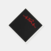 Horse Heartbeat Horseshoe Stable Equestrian Gift Serviette (Ecke)