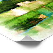 Horse Hello Watercolor Poster (Ecke)