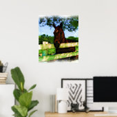 Horse Hello Watercolor Poster (Heimbüro)