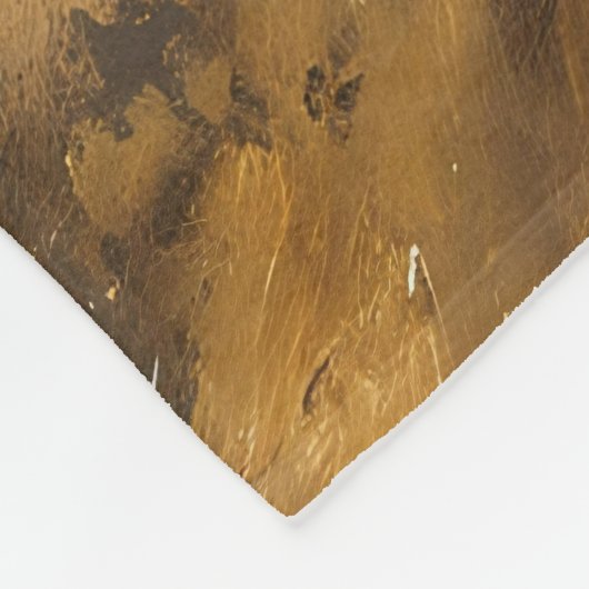 Horse Herd Galloping Mustang Malerei Fleecedecke (Ecke)