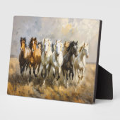 Horse Herd Galloping Mustang Malerei Fotoplatte (Seite)