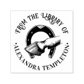 Horse Hof Horseshoe Bibliotheksname Permastempel (Design)