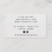 Horse Horseshoe Gray Kraft Paper Riding Instructor Visitenkarte (Rückseite)