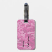 Horse I (rosa Camouflage) Gepäckanhänger (Rückseite vertikal)