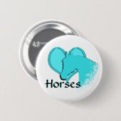Horse III (aqua) Button (Vorne & Hinten)